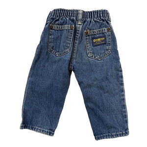 OshKosh B'gosh Jeans Boys 12M Blue Denim Pants Toddler Elastic Waist Classic